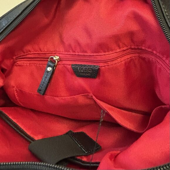 Tutilo New York Black Nylon Backpack Laptop Book Bag - Picture 7 of 12